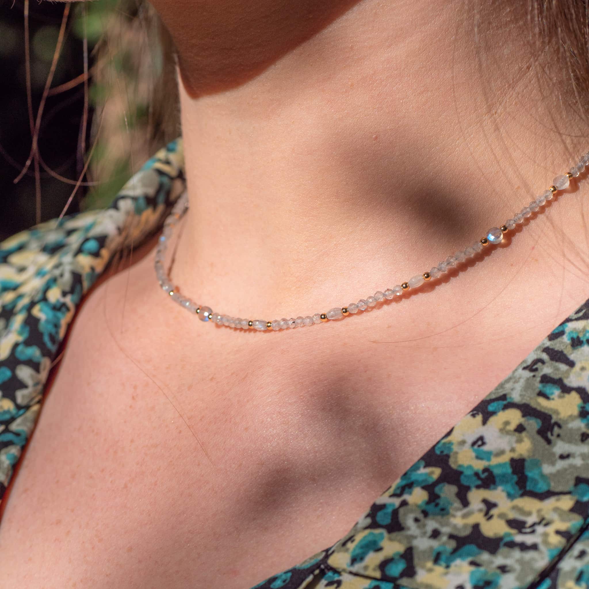 Collier Paloma en pierres Labradorite - SLOYA